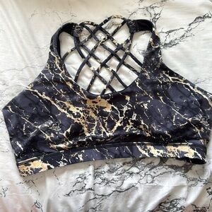 CVG Gold Marble Sports Bra Size XL